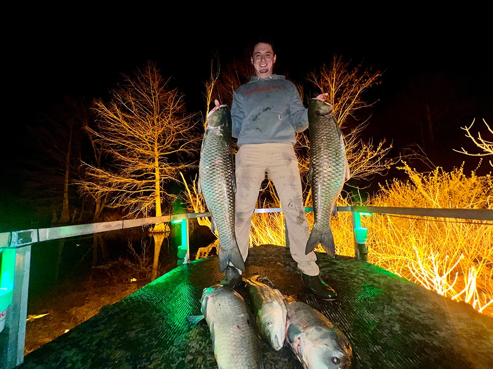 Man and fish he caught